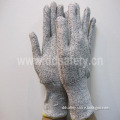 13G Black/White Hppe and Spandex Knitted Anti-Cut Work Gloves (DCR103)